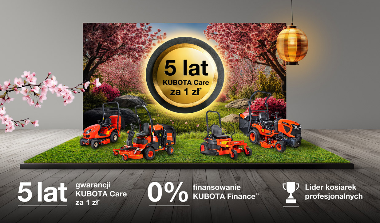 Kosiarki Kubota w finansowaniu już od 0%*
